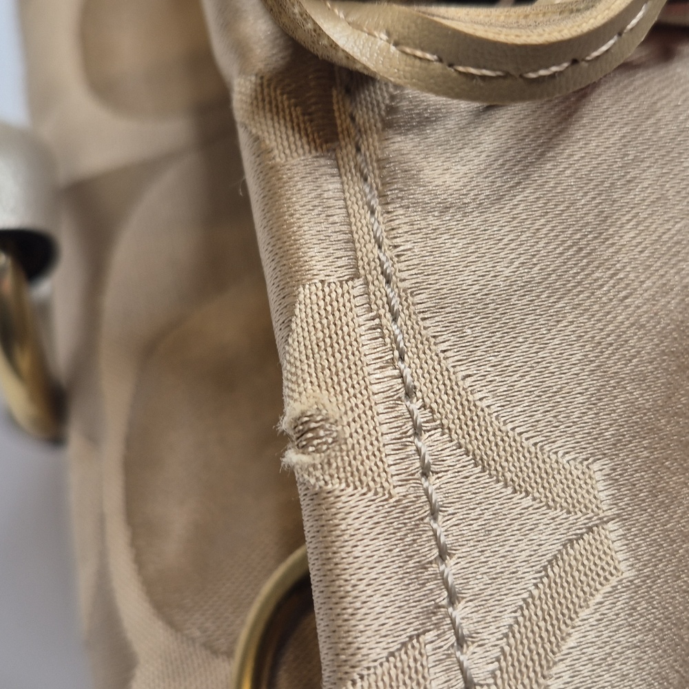 Coach Poppy Metallic Gold and Tan Tote Bag - Picture 17 of 17